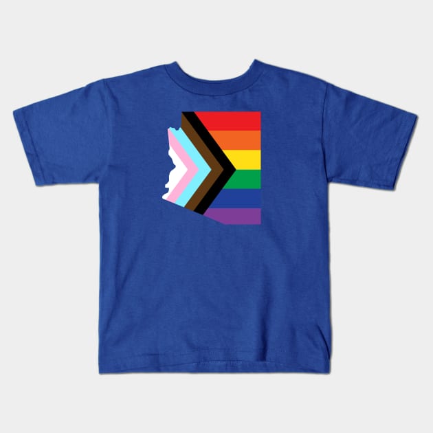 Arizona Progress Pride Kids T-Shirt by littleSamantics